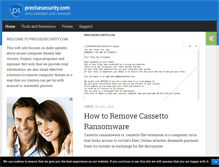 Tablet Screenshot of precisesecurity.com